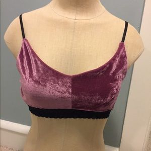 NWOT Velvet Bralette